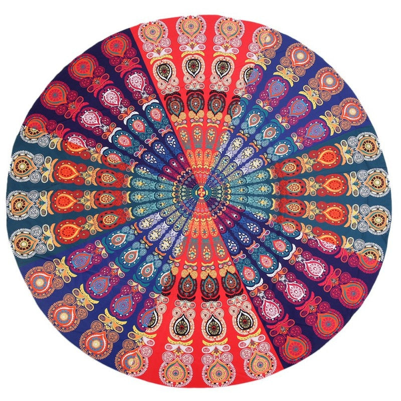 Towel Round Indian Mandala