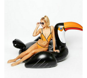 Giant Black Toucan Float Pool Party Toys Ride-on Swimming